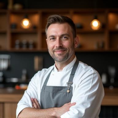 Tóth Márk, az Üveg Asztal gasztronómiai vezetője és séfje